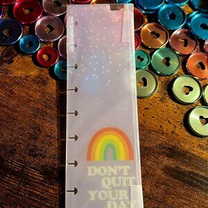 Happy Planner - "Don't quit your day dream" Rainbow Bookmark Signet - NEW